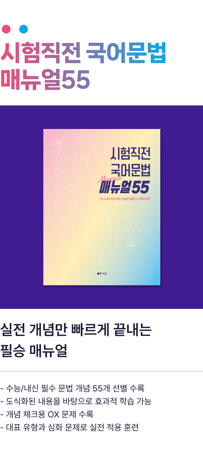 수능직전 국어문법 매뉴얼55