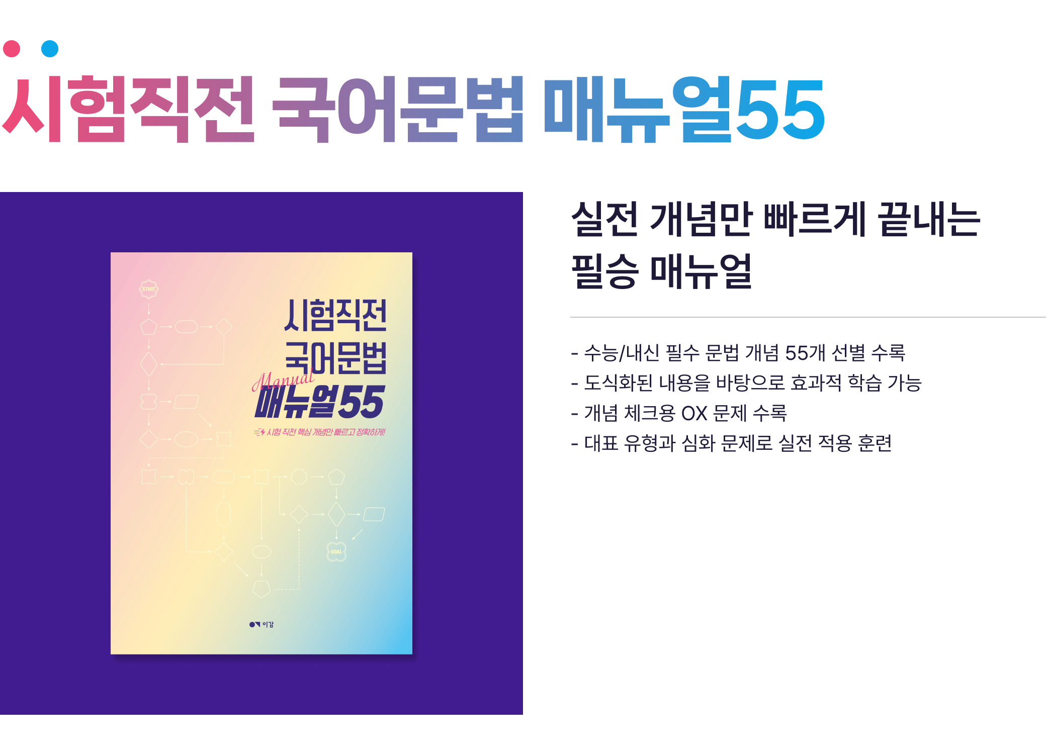 수능직전 국어문법 매뉴얼55 